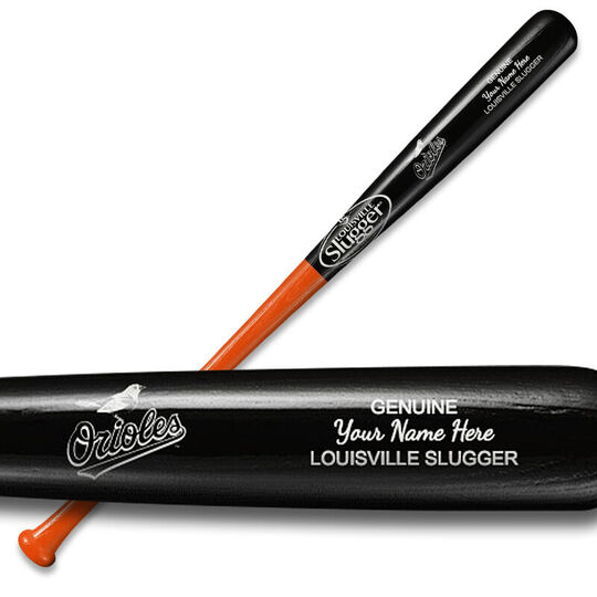The Official Personalized Louisville Slugger with Baltimore Orioles Logo